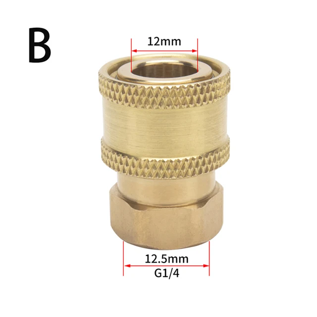 Kerti Ízületek Nyomásmosócsatlakozás Gyorskioldó Adapter 1/4 "Hím Férfi Illeszkedő Gyors Dugó És Leválasztás - Image 3