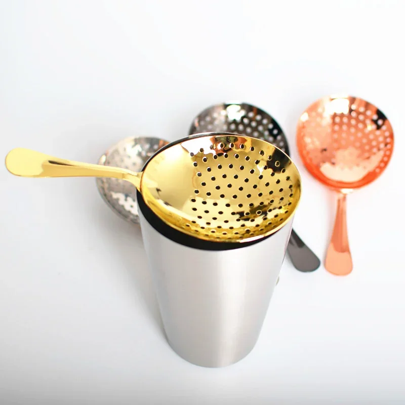Cocktail Shaker Strainer Julep Bar Strainer 304 Stainless Steel Cocktail Strainer Spoon Bar Sprung Cocktail Shaker Fast Drain Julep Tools