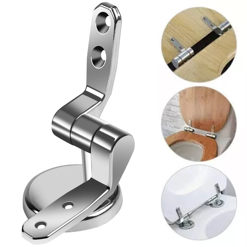 Toilet Lid Hinges WC Hinge Premium Universal Durable Bolts Screw Fittings Toilet Replacement Part Flush Cover