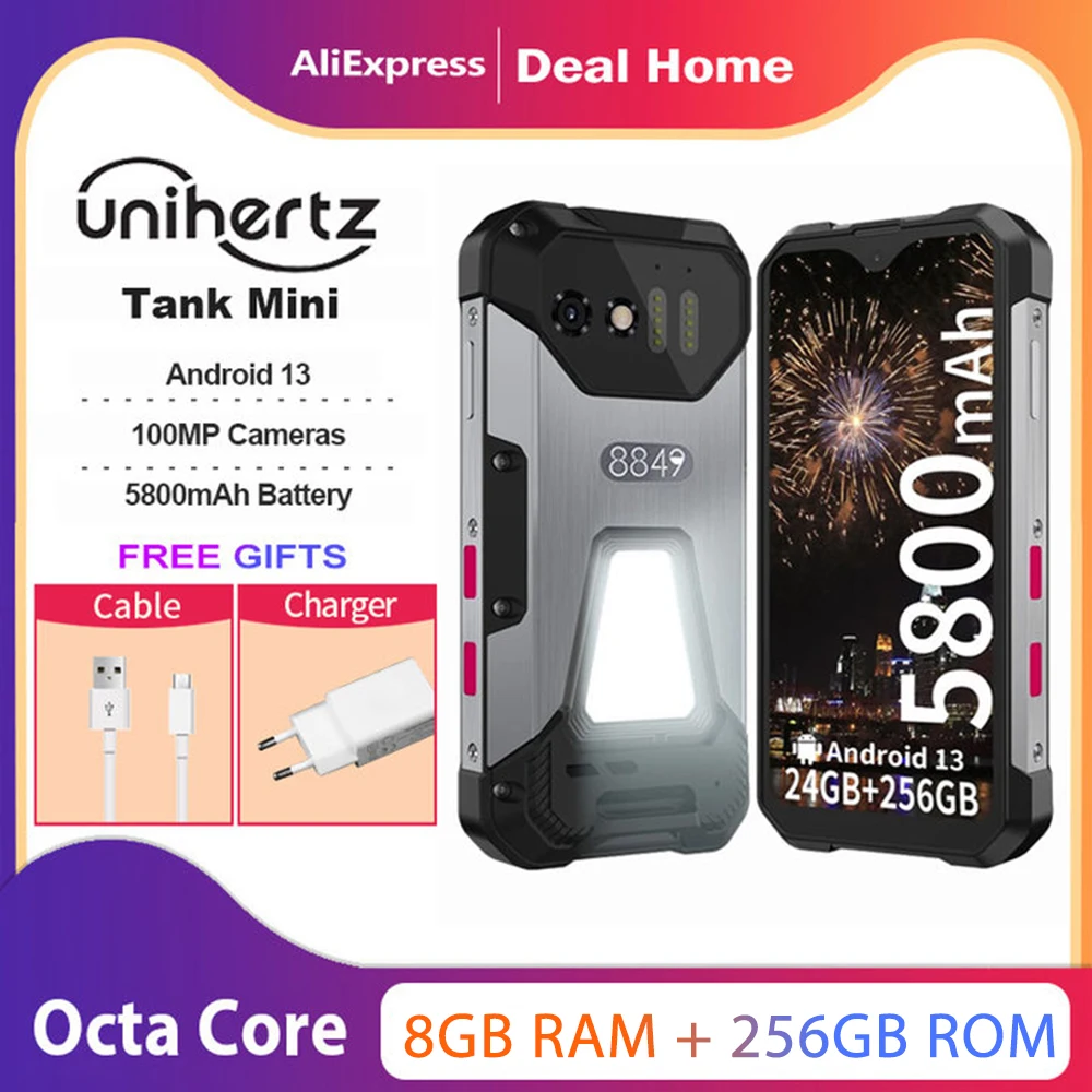 【美品】 Unihertz 8849 Tank 22,000mAh スマホ Unihertz 8849 Tank 2 Pro Projector Rugged Phone 12GB+256GB