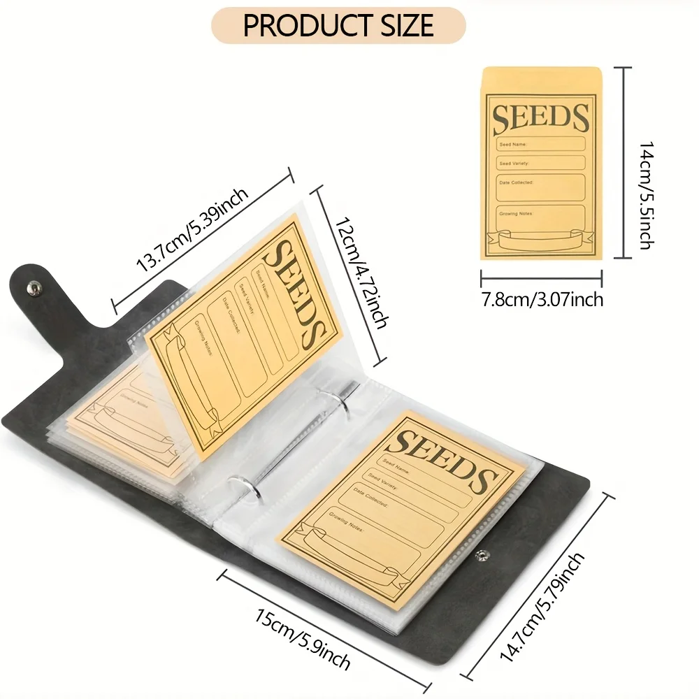 Garden Seed Storage & Organization Toolkit with Envelopes and Partitions