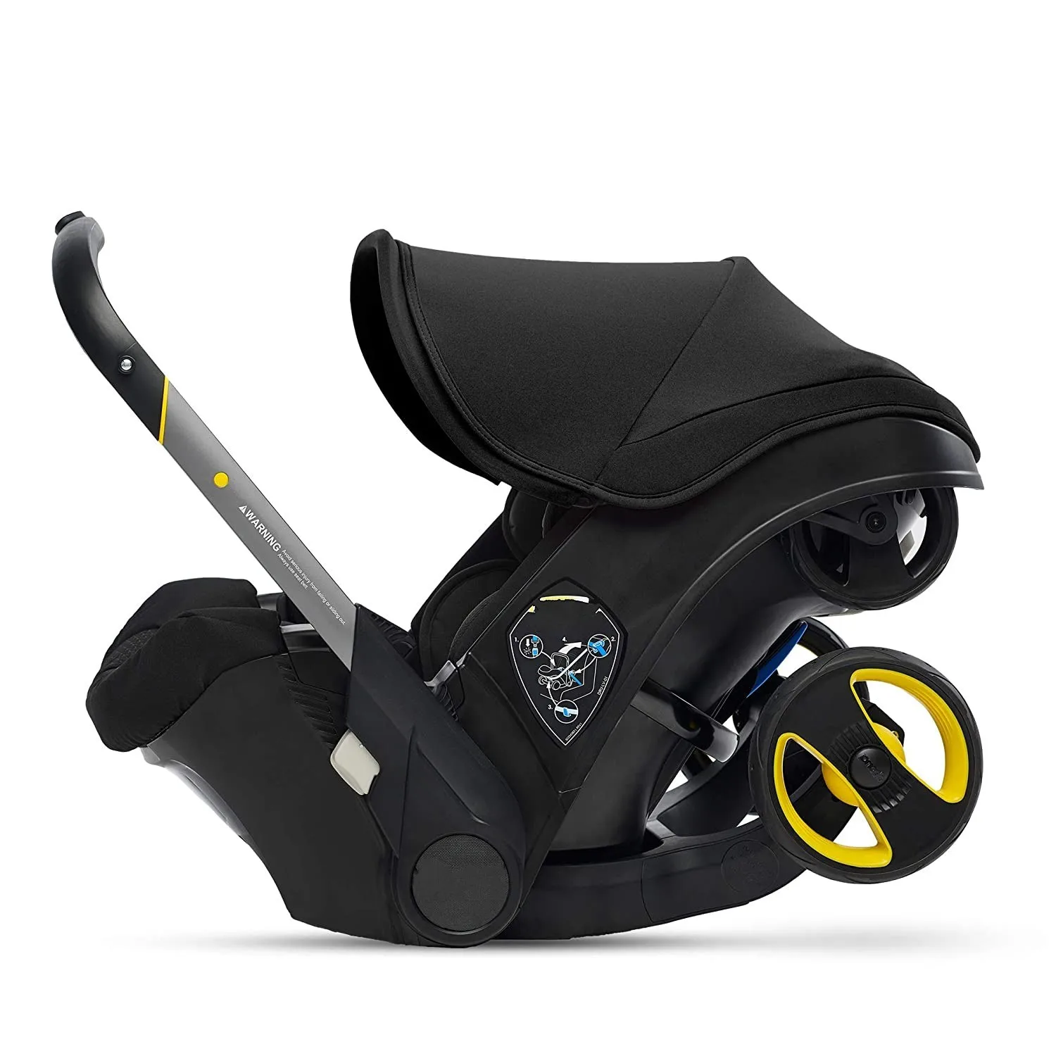 Passeggino 3-in-1 Sistema da Viaggio per Neonati, Carrozzina con Seggiolino Auto, Passeggino Panoramico Leggero per Bambini - immagine 5