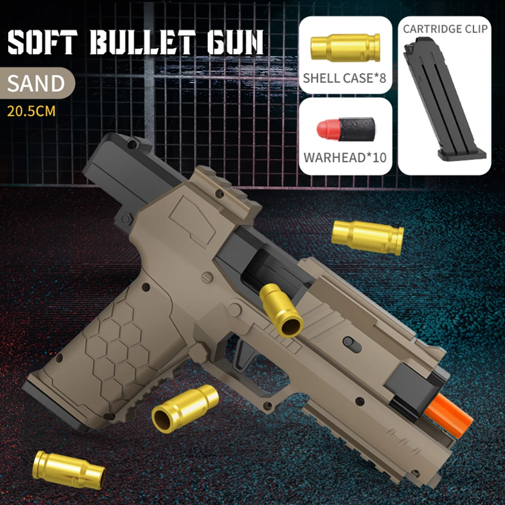 1:1 Model Splat Ball Gun Manual Shell Ejection Soft Bullet Toy Gun For Kids Pistol Weapons Range Ejecting Gel Blasters Gun Gift 4