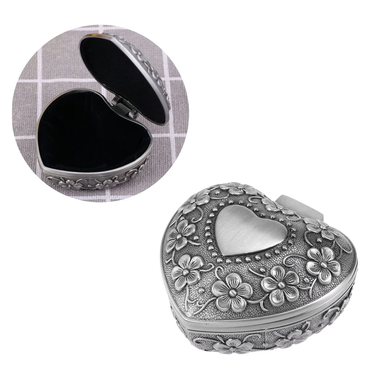 

Металлическая шкатулка для ювелирных изделий, украшение в форме сердца, серег, цветка, подставка для хранения косметики, органайзер, Подарочная коробка, коробки для украшений