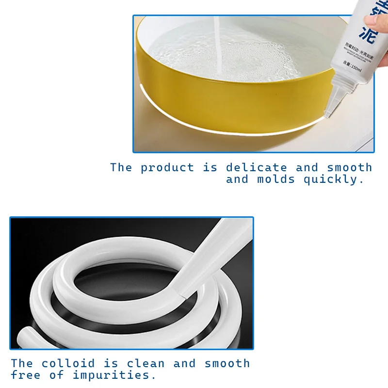 Super Glue Silicone Glue Silicone Sealant Sealant Glue Anti Leak Sealant 60ml Plastic Steel Mud Glue Waterproof Agent Kitchen and Bathroom Anti-mildew Glue Epoxy Resin Leak Plugging Caulking Sealant