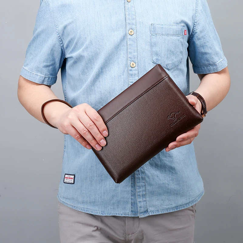 Men's Clutch Wallet Men's Wallet Manufacturer In Stock Envelope Bag Letter Bag Briefcase Wholesale Cross-Border Trendy Handheld