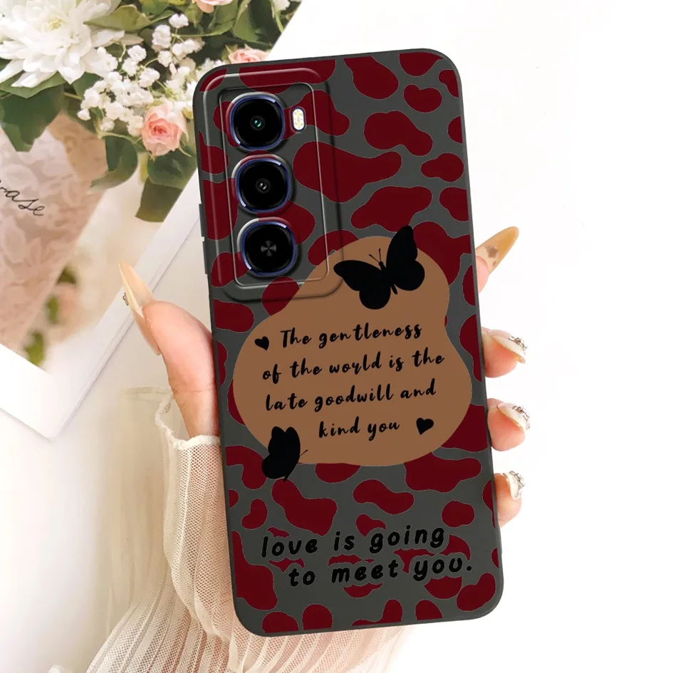 Stylish Flower Soft Liquid Silicone Phone Case Cover