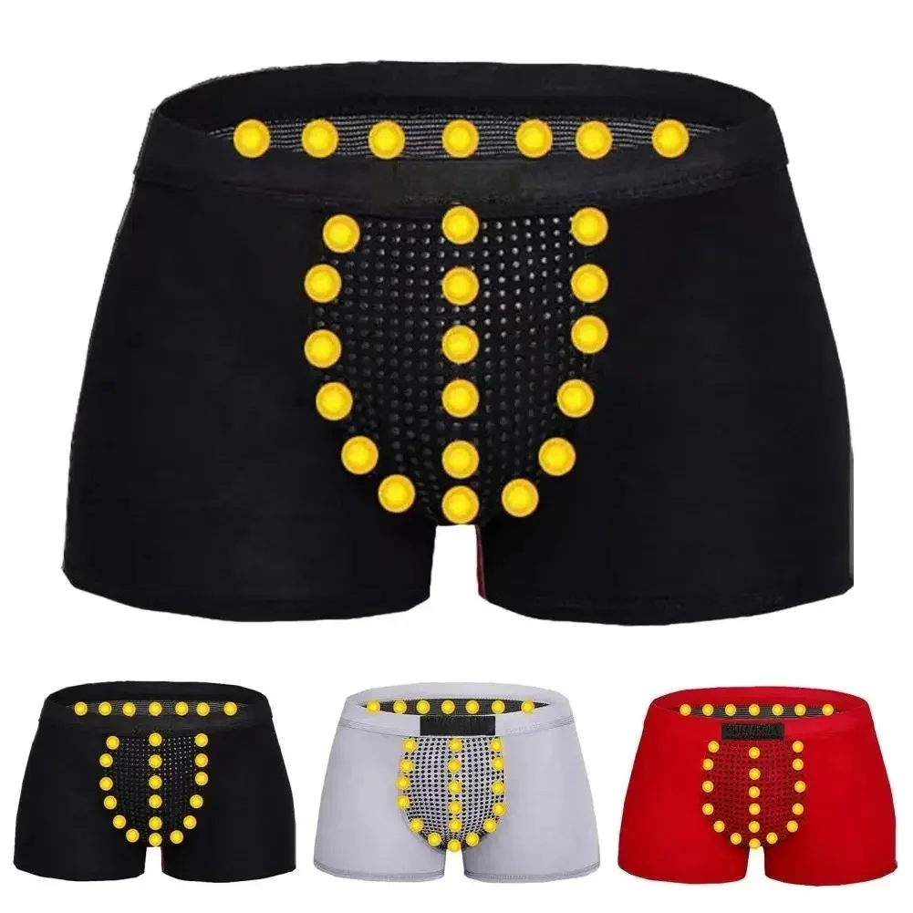 2026 남성용 자기치료 팬티 통기성 좋은 편안한 속옷 혈액순환을 위한 22개의 건강 자석 포함 L-6XL 사이즈