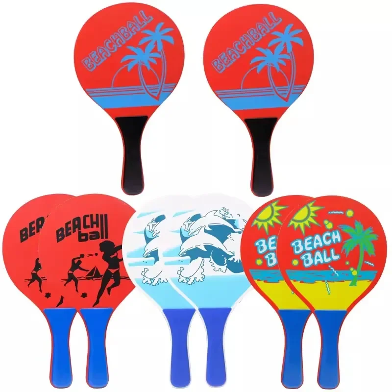 Beach Paddle Ball Game Badminton Tennis Pingpong Beach Cricket Wood Racket Paddles Set Outdoor Racquet Game Adults Board