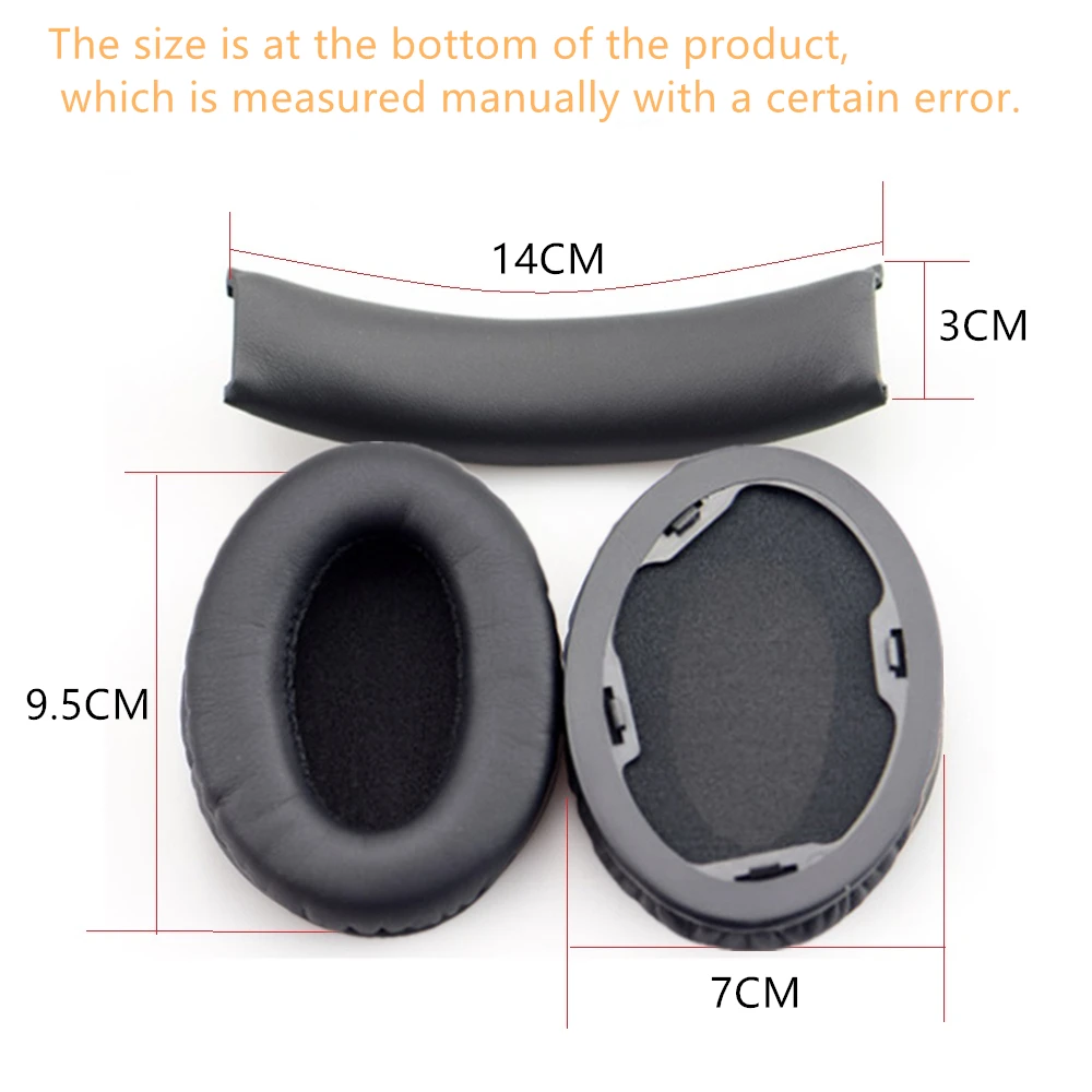 Ersatz-Ohrpolster, Kopfbügelkissen für Beats By Dr. Dre Studio 1.0 Kopfhörer, Weiß/Schwarz, GDeals-Ohrenschützer – Detail 1