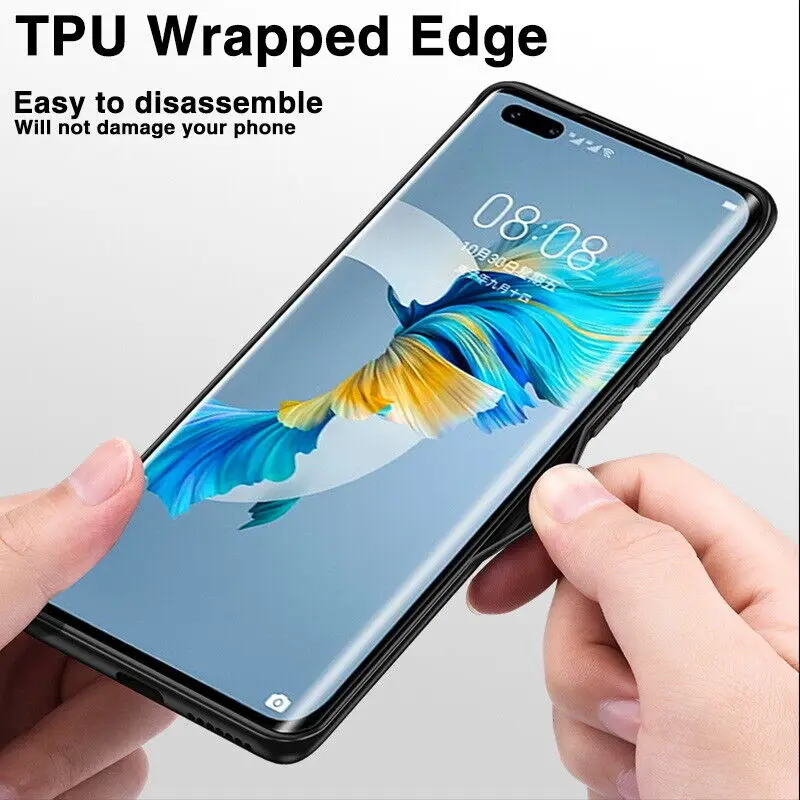 Étui en cuir d'agneau magnétique mat pour Huawei Mate 60 50 P40 P50 Pro Magsafe Charge sans fil couverture souple antichoc_voghion.com