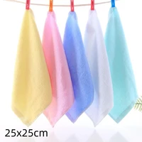 Manufacturers selling bamboo fiber thickening Small towel infant baby wipes  pure color hand towel  children wash face towel 5