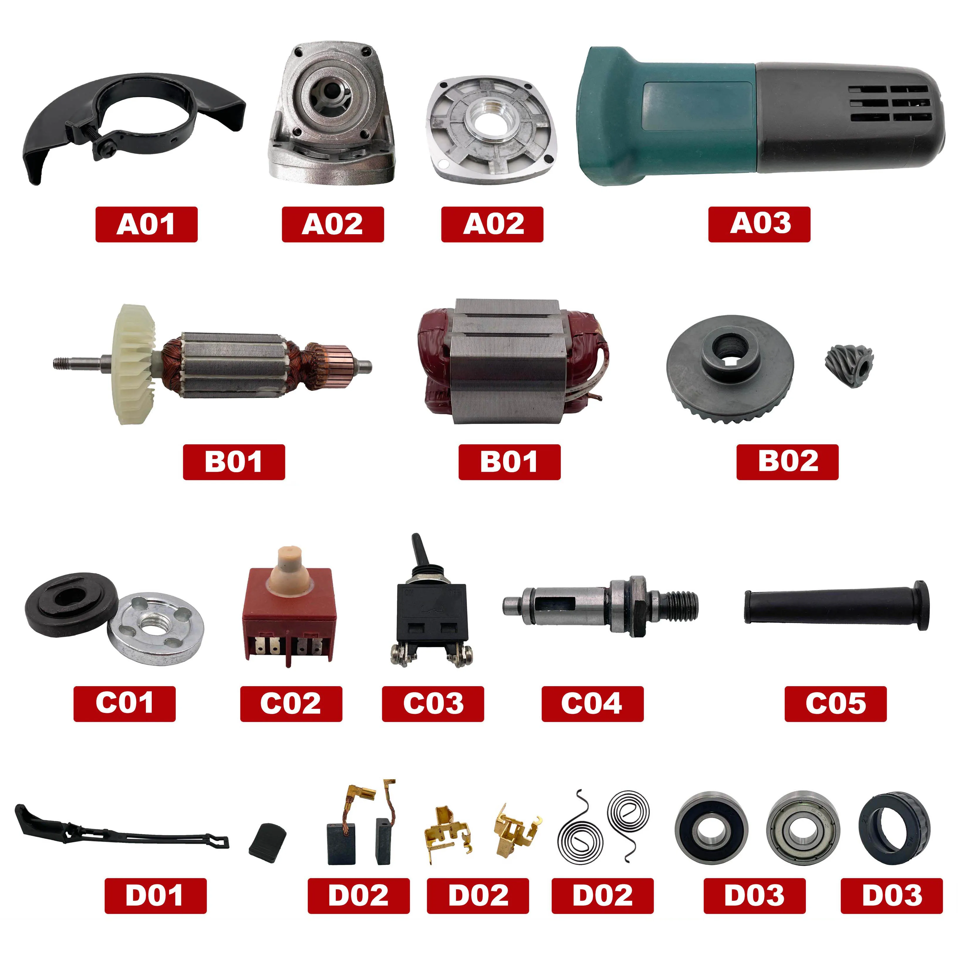 Piezas de Repuesto cepillo de amoladora angular Makita, 9553, 9553NB, 9553HN, 9555HN, D02|Accesorios para herramientas eléctricas| - AliExpress