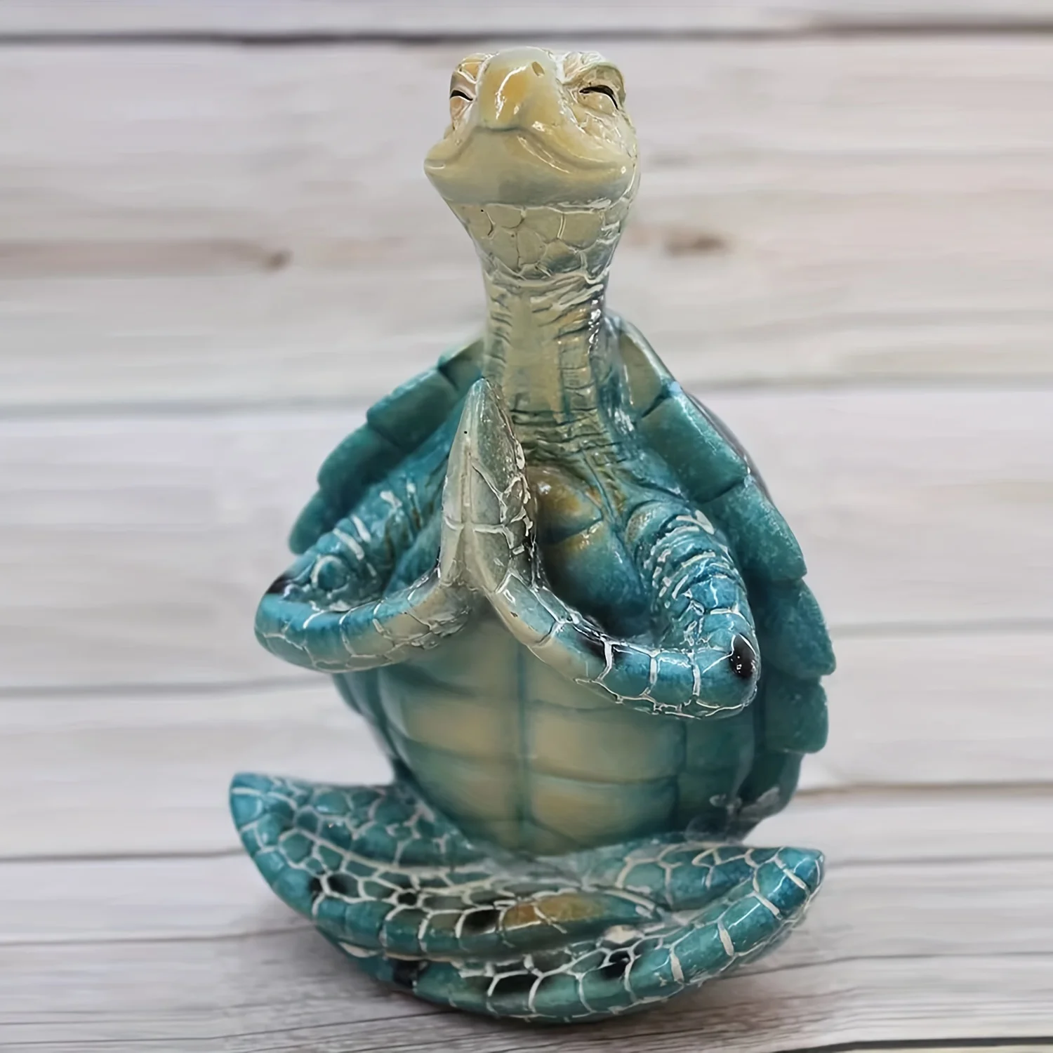 

Tranquility Garden Statue Sea Turtle Meditation Ornament - Creative Yoga Figurine for Home Decor and Small Gifts