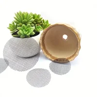Tapis d'écran de trou de Pot de 50 pièces, écran de trou de Drainage rond pour empêcher la perte de sol, joint d'écran de Drainage des plantes, fournitures de jardinage 3