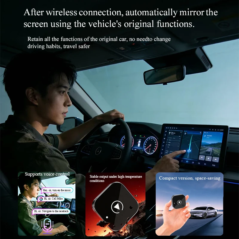 Gallop Sprite Wireless CarPlay Android Auto Adapter for Automatic Connection
