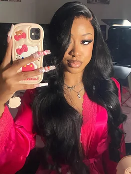 13X6 Hd Transparent Body Wave Lace Front Wigs 30 40 Inch 13X4 Hd Lace Frontal Wigs Human Hair Wigs Pre Plucked for Black Women 1