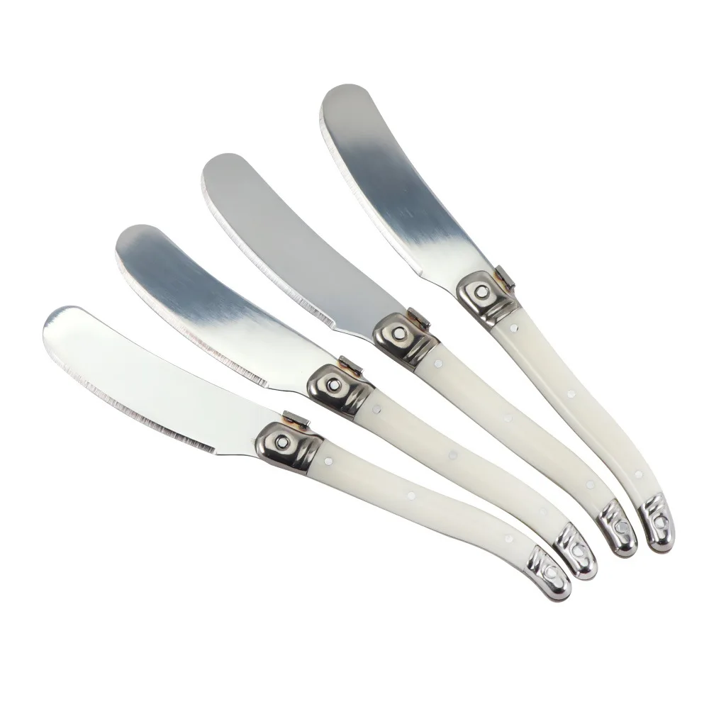 Butter Knife F2414 Stainless Steel Toast Cheese Jam Plastic Handle Cream Cheese Butter Knife Cake Scraper