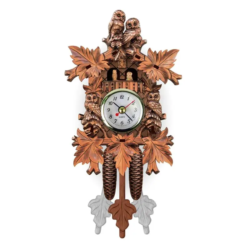 Antique Wood Cuckoo Wall Clock Bird Time Bell Swing Alarm Watch Home Decoration Dropshipping 