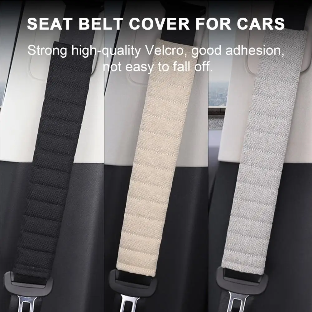 Seat Belt Cushion Soft Cloth Car Seat Belt Covers Extra Long Protective Pads for Neck Shoulder Safety Car Accessories