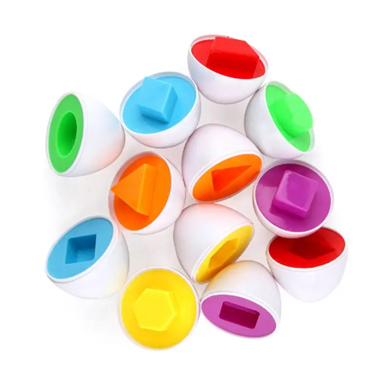 

6-PCS Montessori Learning Education Math Toys Smart Eggs 3D Puzzle Game For Children Popular Toys Jigsaw Mixed Shape Tools