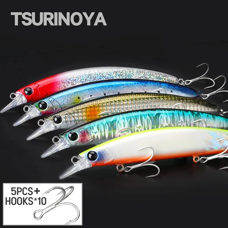 

TSURINOYA Fishing Lure 48S Sinking Minnow Fishing Lure Suit 5pcs DW69 48mm 3.3g Fishing Wobblers Jerkbait Bass Trout Lure Swimba