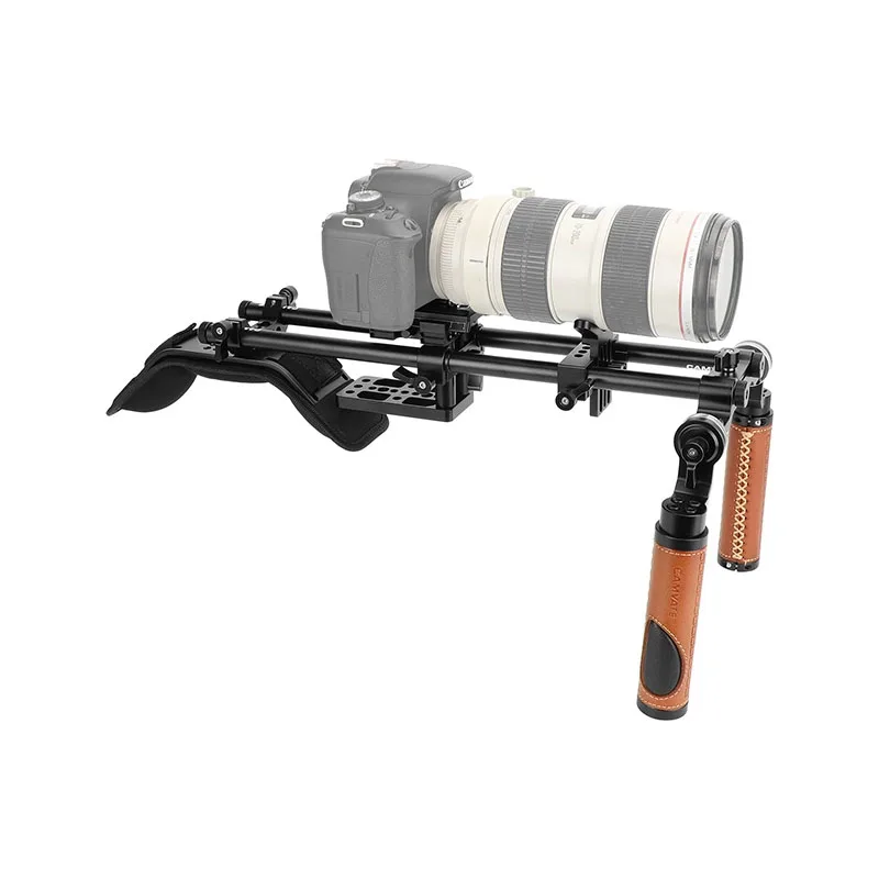 Shoulder Mount Handheld Rig With Manfrotto Quick Release Baseplate & Adjustable