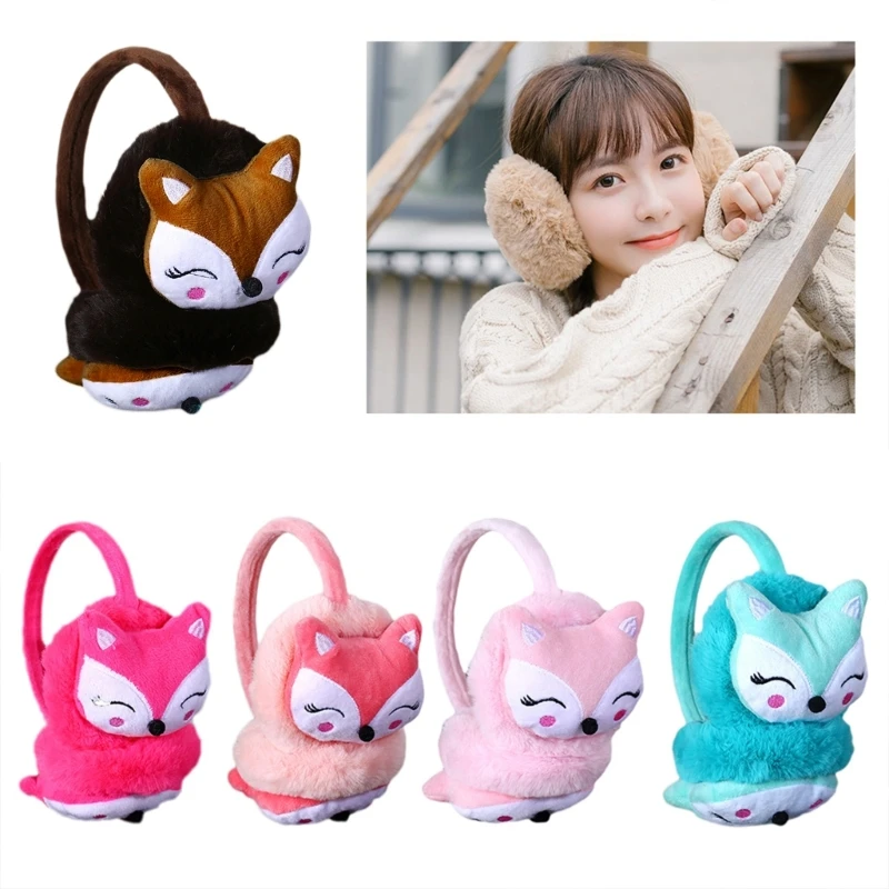 새로운 스타일 폭스 귀마개 귀 따뜻하게 어린이 Earcaps 양털 겨울 따뜻한 귀마개 소녀 귀마개