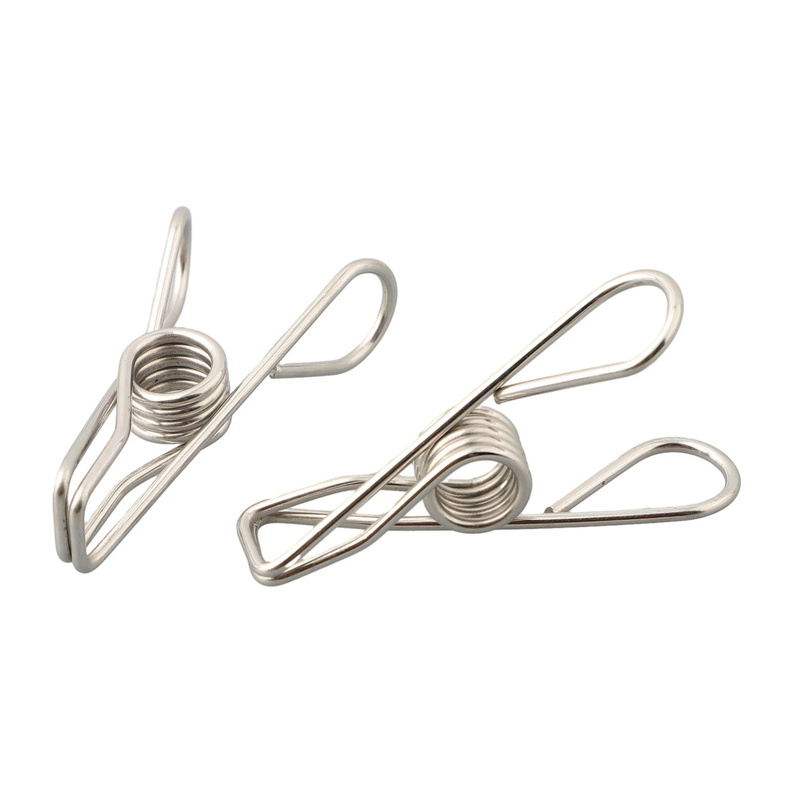 20pcs Stainless Steel Clips Clothes Photo Paper Peg Pin Hook Clothespin Home Decoration Set Household Storage Kitchen Organizer
