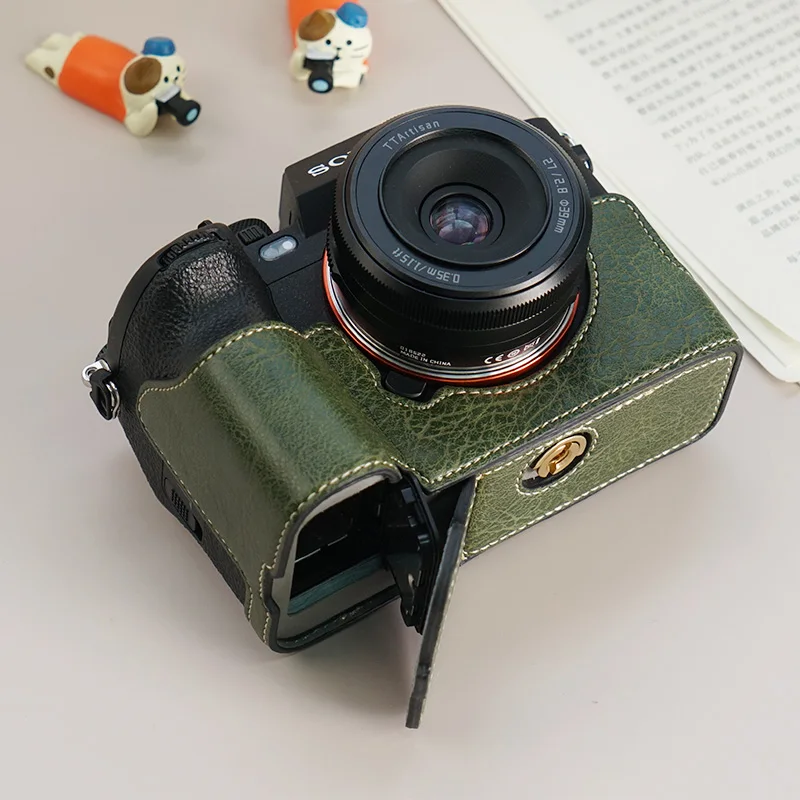 Enhanced Camera Half Case Baseplate with Cover Protector and Shoulder Strap – Universal Design