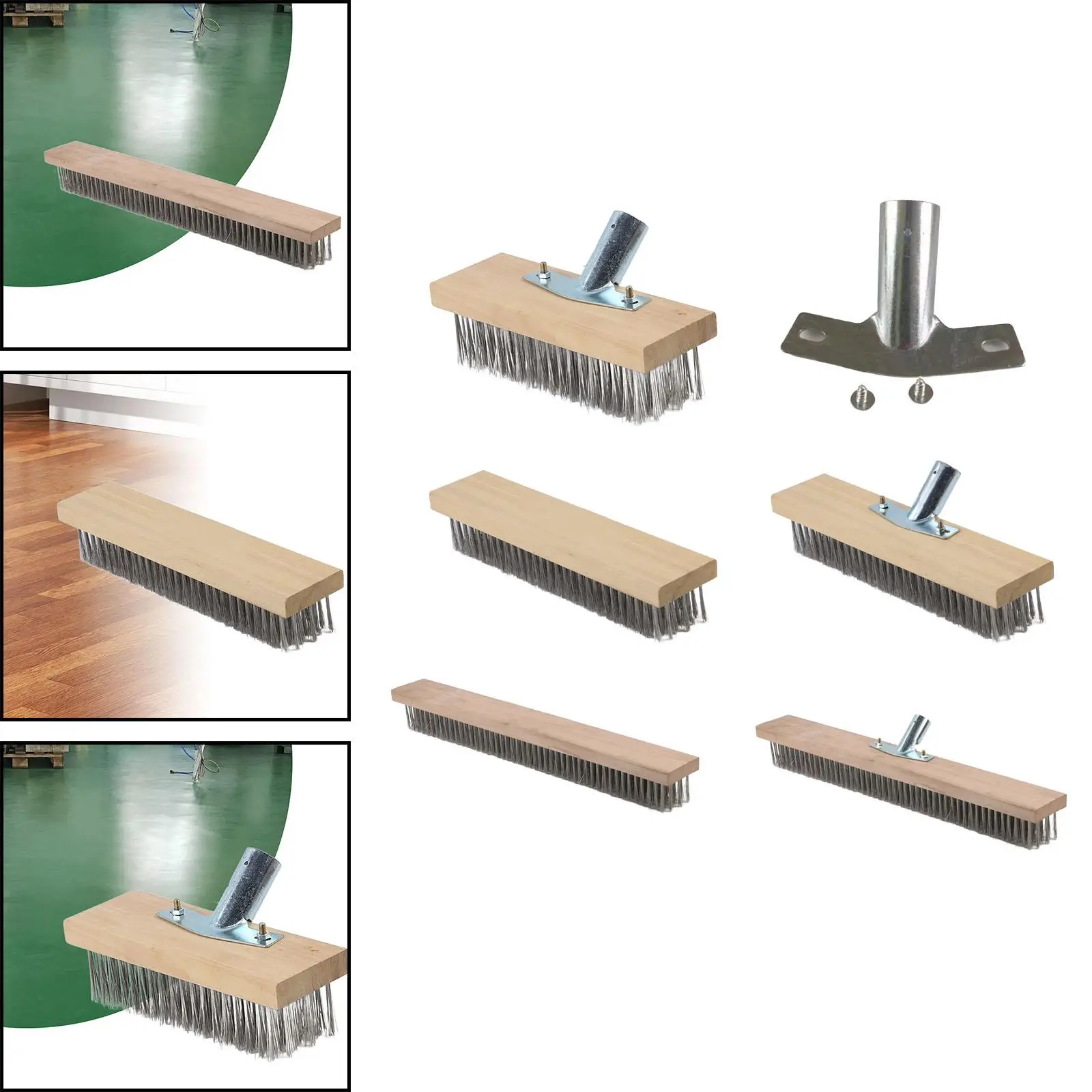 Wire Broom, Wire Deck Brush, Removes Wire Scratches, Cleaning Brushes, Metal