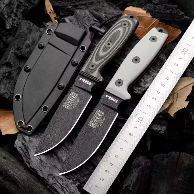 

ESEE4-Small прямой нож для выживания в дикой природе Кемпинг горная Рыбалка Открытый нож аварийный спасательный инструмент Острый фруктовый нож