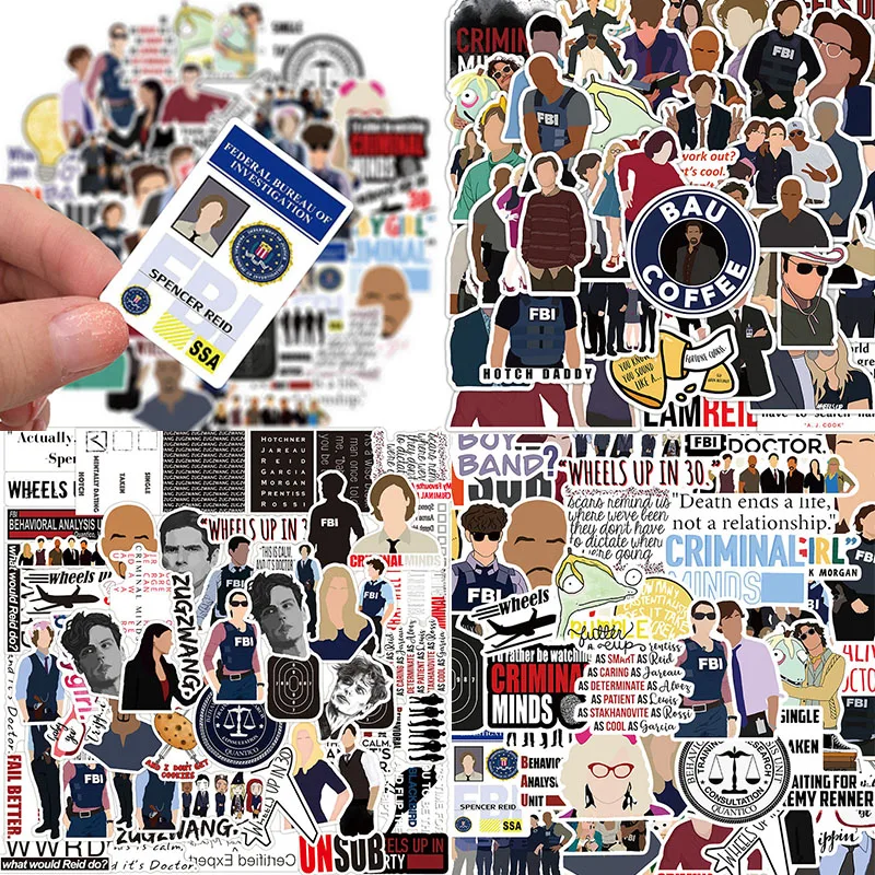 

25PCS/50PCS Criminal Minds PVC Graffiti Sticker Water Cup/computer/schoolbag/suitcase Decoration Waterproof Stickers Wholesale
