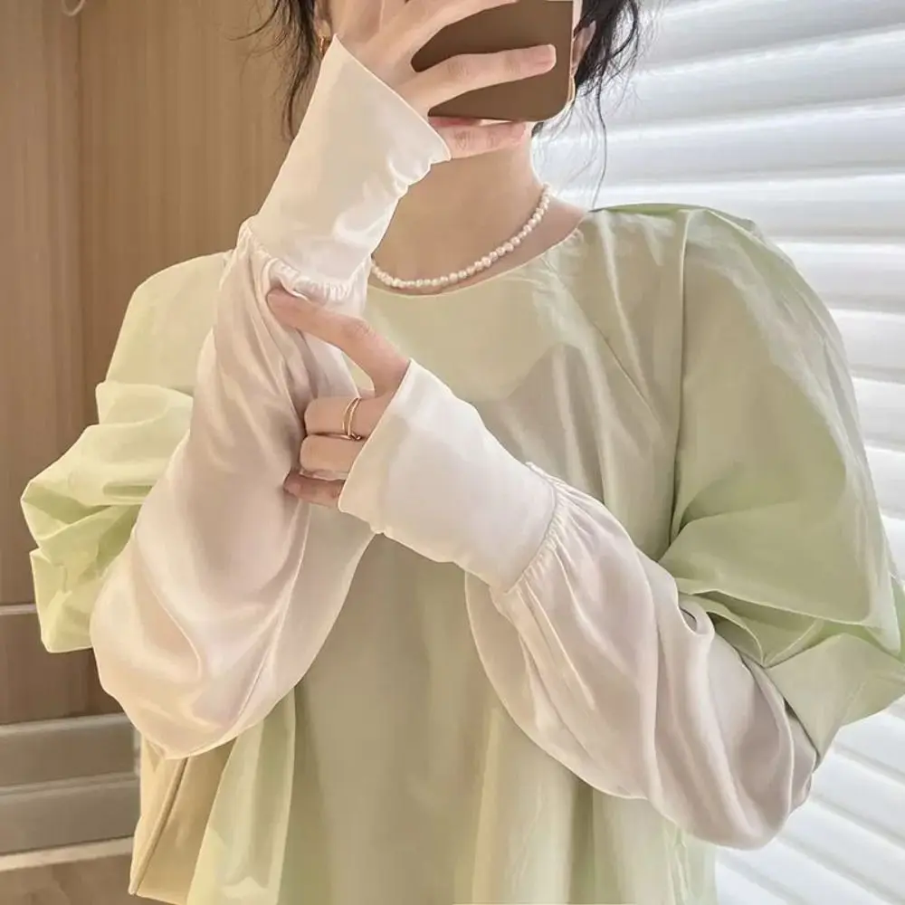 

Летние шелковые рукава для мужчин и женщин, уличные рукава для защиты от УФ излучения, свободные рукава для велоспорта, защита от солнца, 1 пара