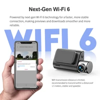 Caméra embarquée avant et arrière 4K KAWA D7, enregistreur vidéo 4K WiFi6, mini caméra arrière DVR pour voiture, commande vocale/application, dashcam 6