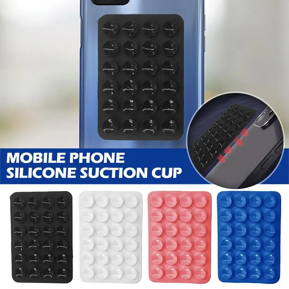 8PCS Sticky Grippy Suction Phone Case Mount Sillicon Adhesive Phone Accessory For IPhone And Android Hands-Free Fidget Toy