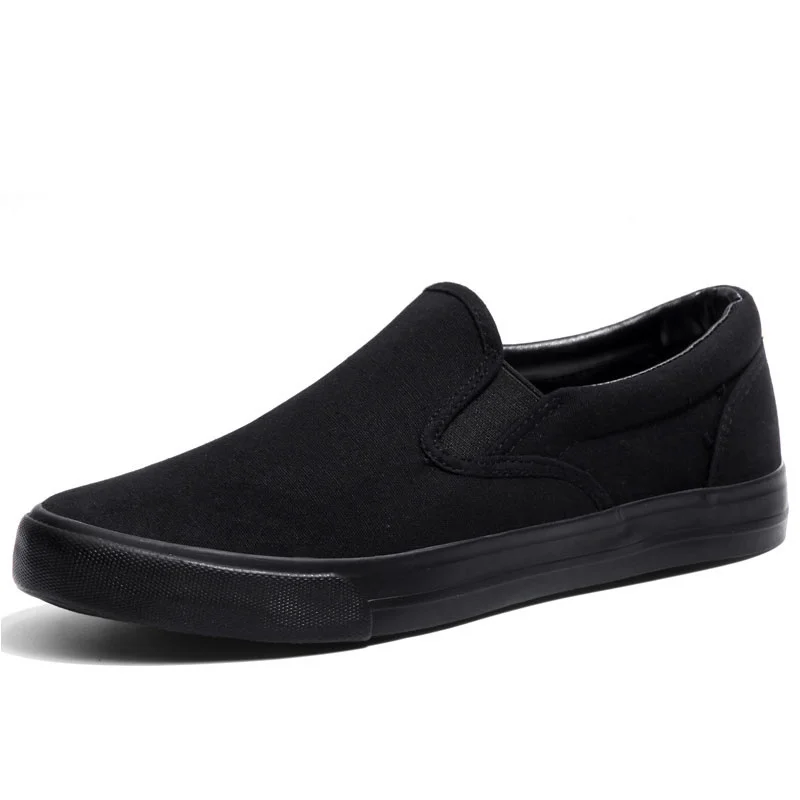 Men Casual Shoes Flat Slip-on Plus Size N023 Canvas Shoes Men Loafers Cool Young Man Street Black Shoes Breathable 3