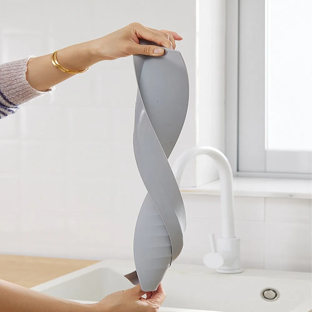 Silicone Kitchen Sink Splash Guard Countertop Reusable Heightenin Bar Water Baffle Plate kitchen splash guard