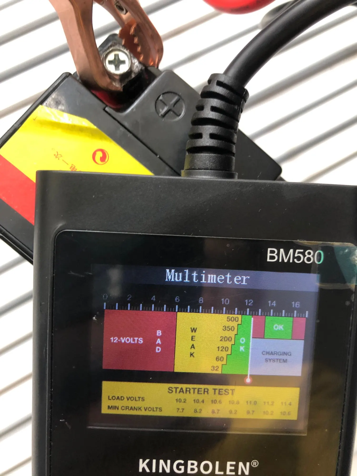 Отзыв о товаре Автомобильный тестер батареи KINGBOLEN BM580 12V 6V CCA Circut тестер Cranking зарядка инструменты BM550 Автомобильный анализатор батареи от пользователя C***r