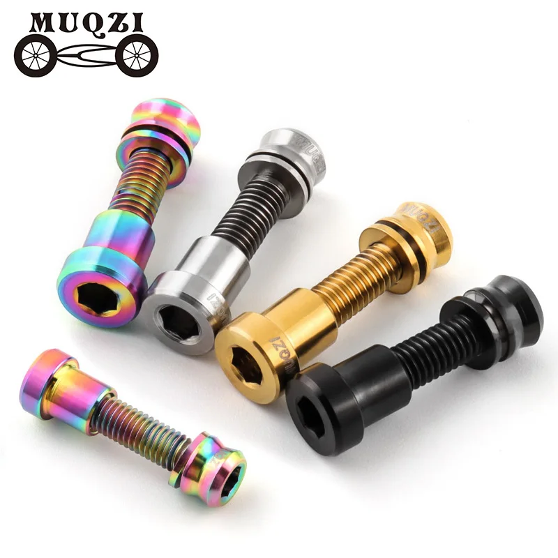 

MUQZI 2pcs Titanium Screw M5x17 19mm Stem Bolt Bike Handlebar Stem Bolt