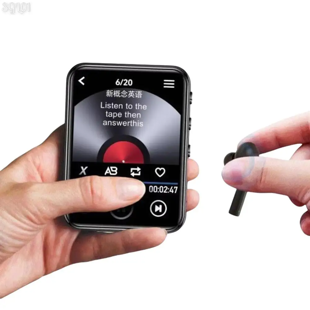 MP3 MP4 Player Full Touch Screen Lossless Music Player Bluetooth-Compatible HiFi MP4 Walkman w/ Speaker FM/E-Book/Recorder