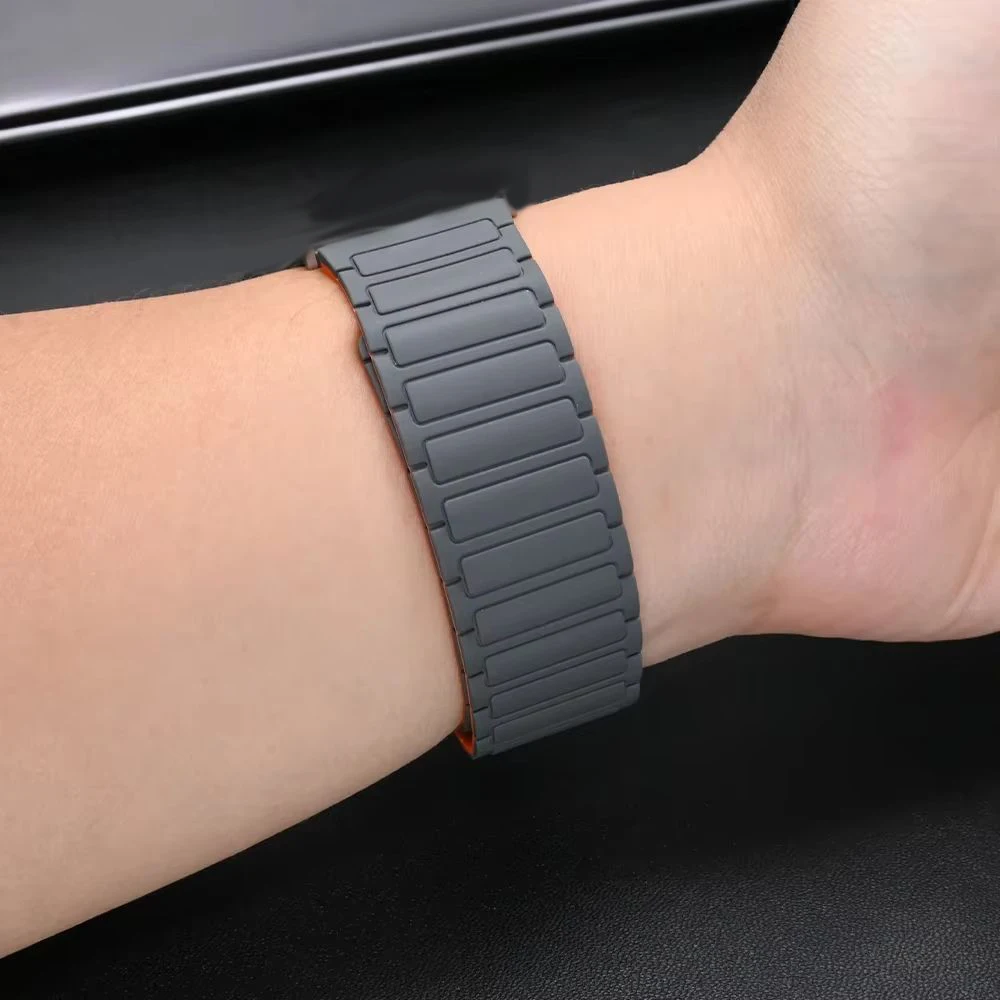 Magnetic Silicone Sport Strap, 22mm - Soft Loop Bracelet in Color 2/1