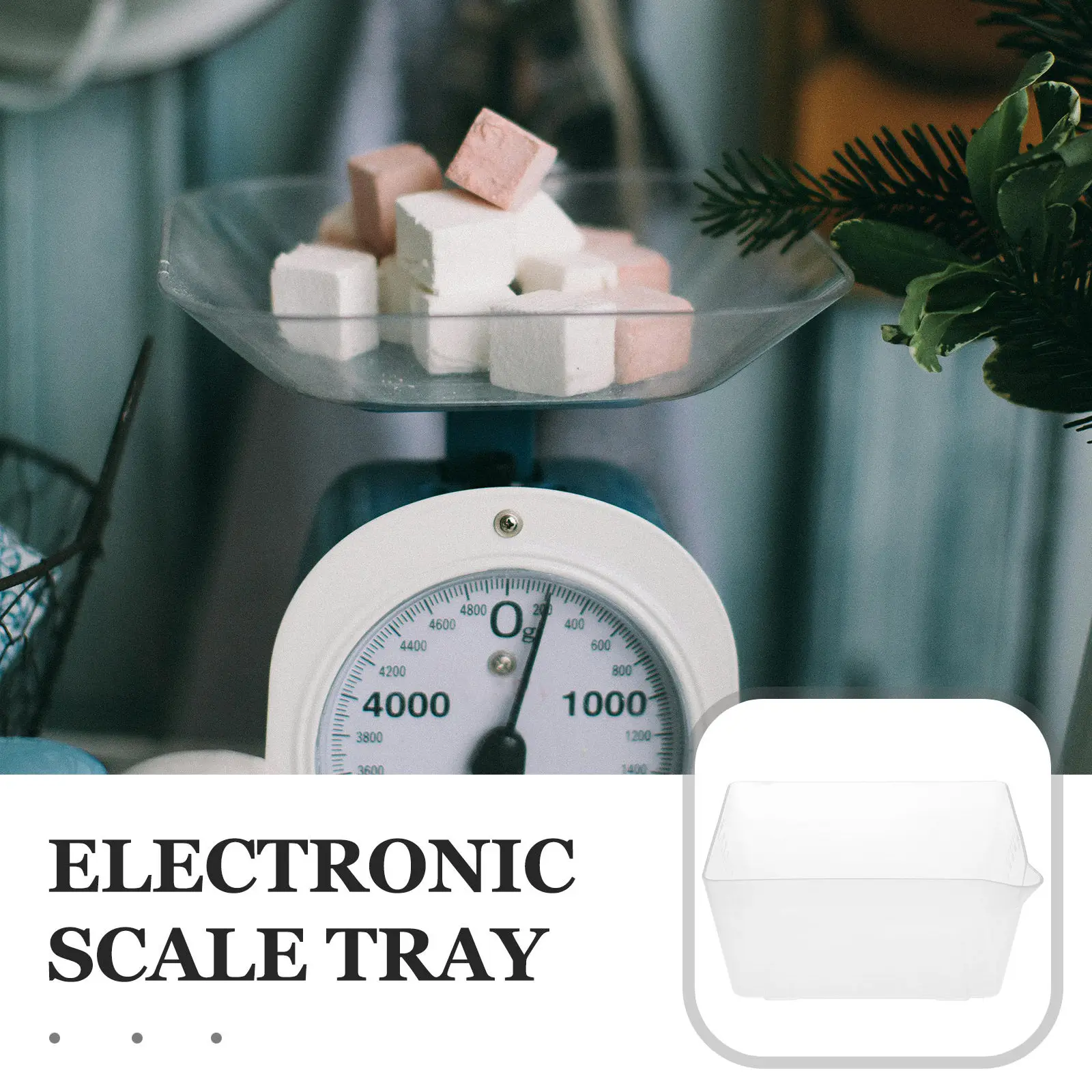 전자 저울 트레이 재사용 가능한 플라스틱 계량 접시 주방 저울용 투명 눈금 표시가 있는 휴대용 측정 그릇