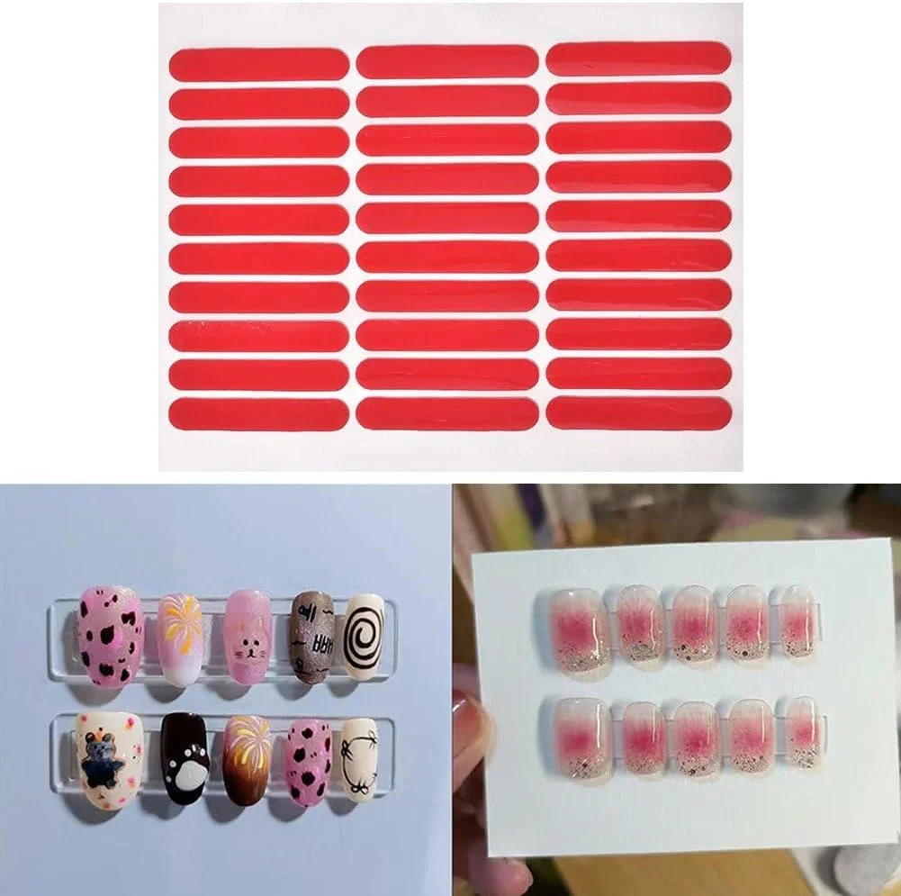 LULAA Nail Art Klebeband, doppelseitig klebendes transparentes Nagel-Display-Klebeband für Fingernägel, dekorative Schönheitsaufkleber – Detail 5