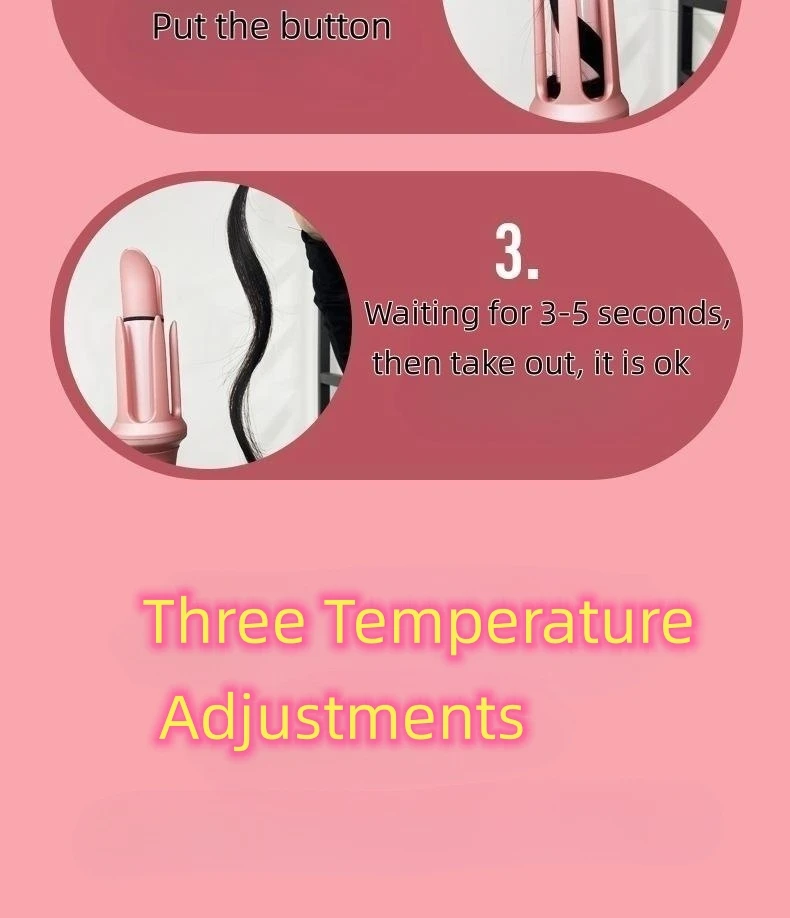 Description Picture 6 of itemIron Hair Curler 32mm Big Wave Formers Curler Hair Rollers Auto Rotating Hair Curler