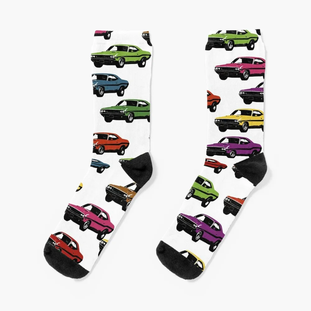 Colors 70 Muscle Car Pattern Socks men socks Golf socks Mens socks