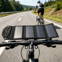 Panneau solaire pliable 5V USB étanche, chargeur de téléphone portable portable, batterie externe pour le camping en plein air, options 4 volets et 6 volets disponibles 1