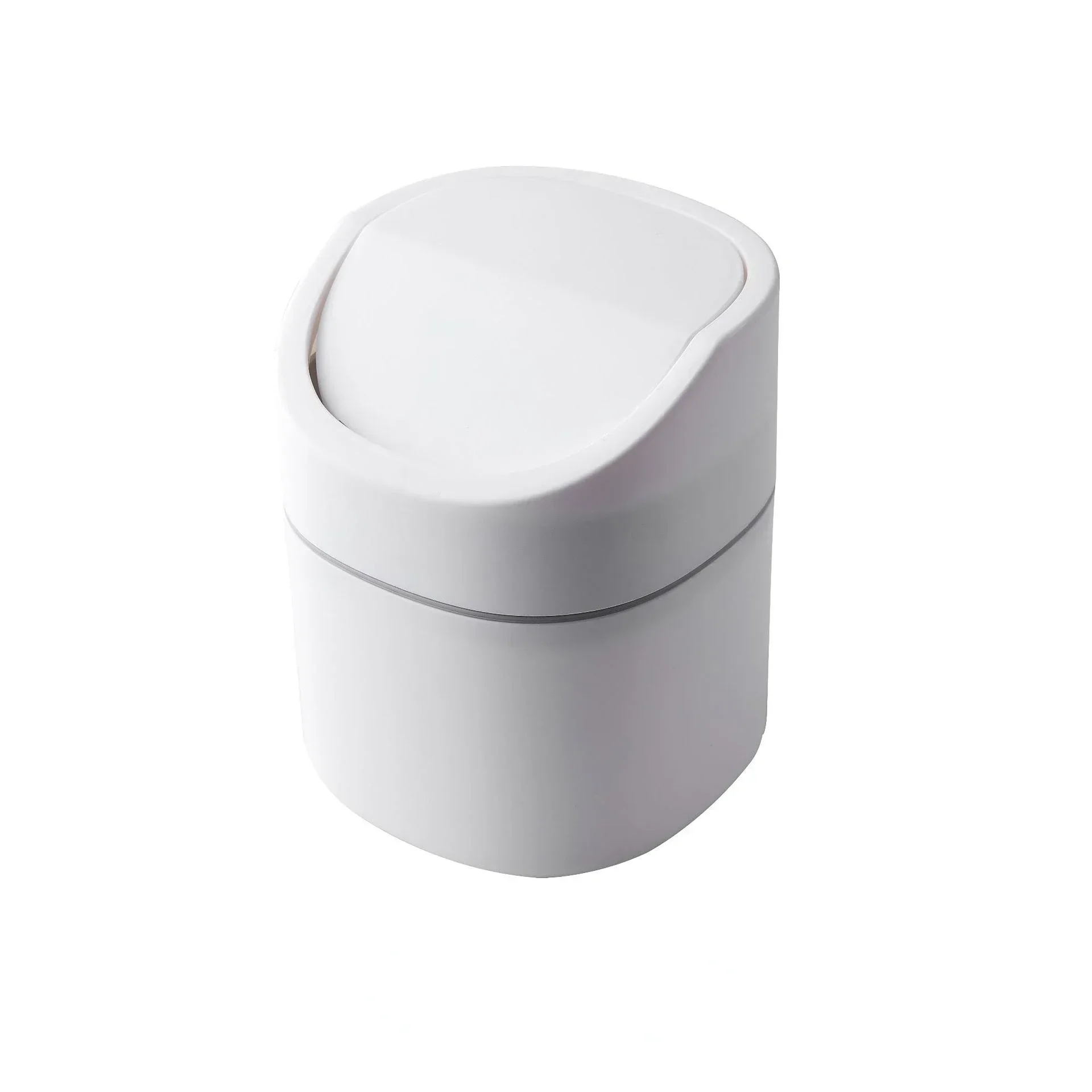 Compact Desktop Trash Can - Stylish Plastic Waste Bin
