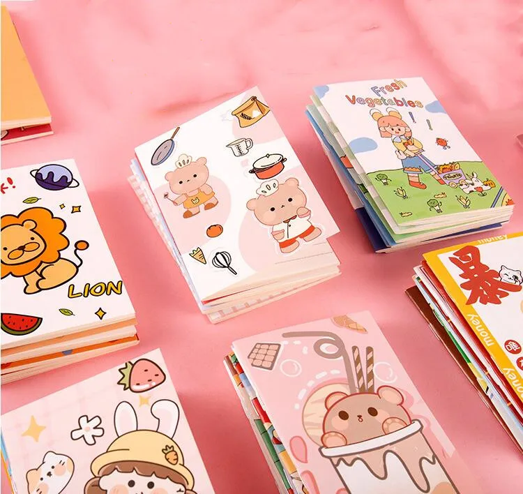 

48 pcs/lot Kawaii Bear Animal Girl Notebook Notepad Cute Note Book Diary Planner Stationery Gift School Supplies