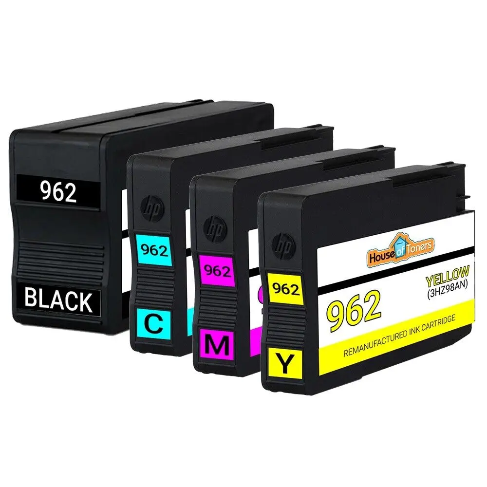 4PK Remanufactured HP 962 BCMY Ink Cartridges for Officejet Pro 9012 9013 Series